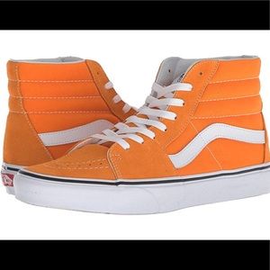 Orange Old Skool Sk8 Hi Vans — skater high tops